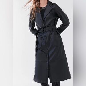 Urban outfitters Faux Leather Trench Coat